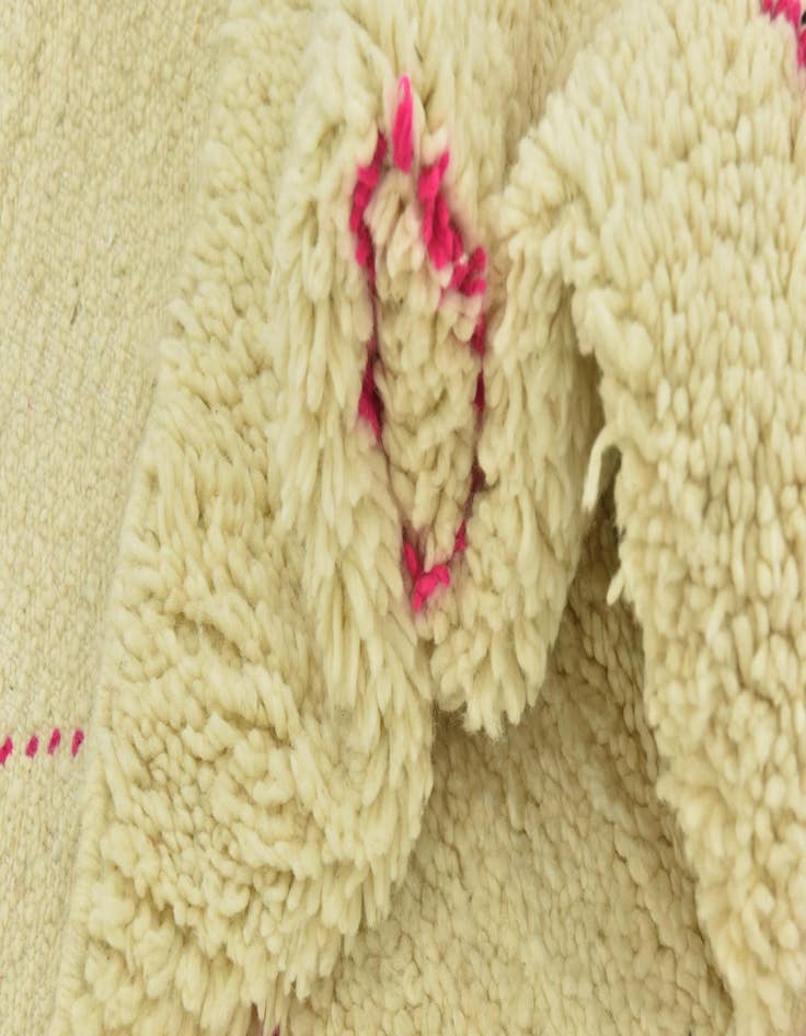 Detail image of  4' 10 x 8'  Hand Knotted Moroccan Wool Rug