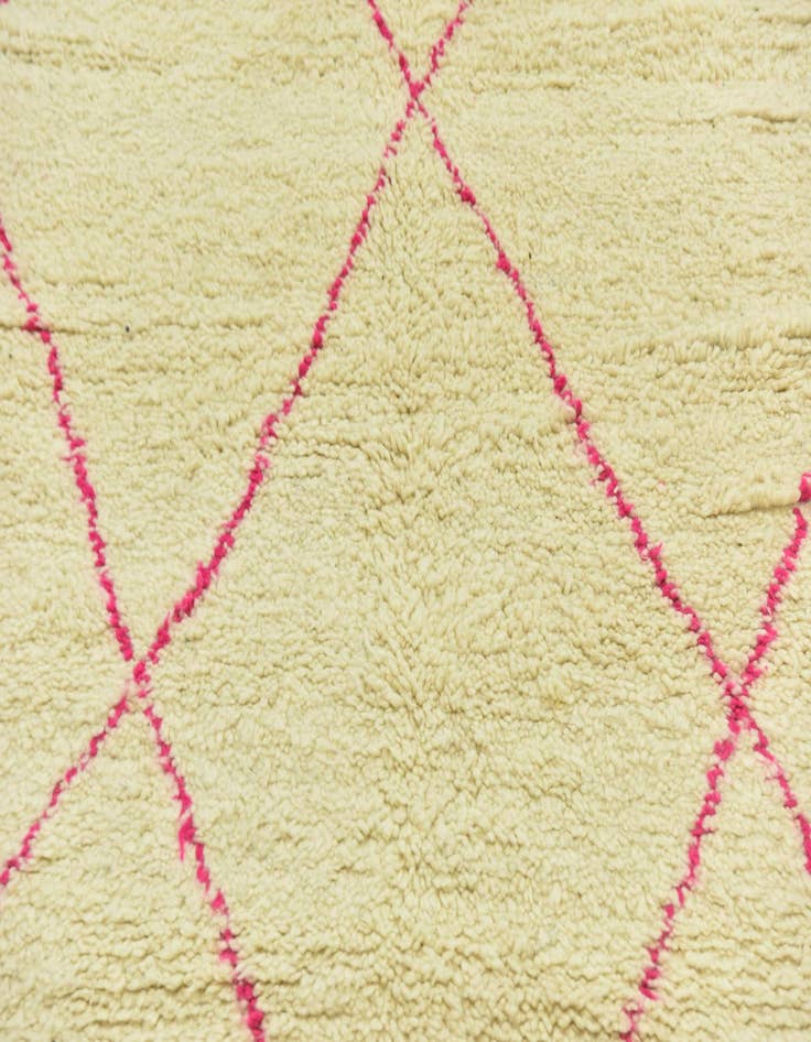 Detail image of  4' 10 x 8'  Hand Knotted Moroccan Wool Rug