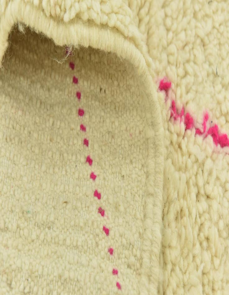 Detail image of  4' 10 x 8'  Hand Knotted Moroccan Wool Rug