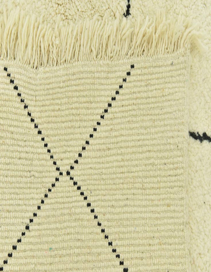 Detail image of  5' 2 x 8' 3  Hand Knotted Moroccan Wool Rug