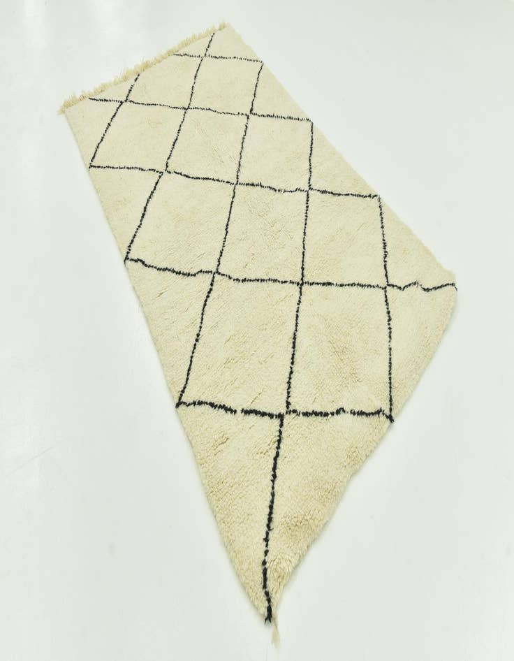 Detail image of  5' 2 x 8' 3  Hand Knotted Moroccan Wool Rug