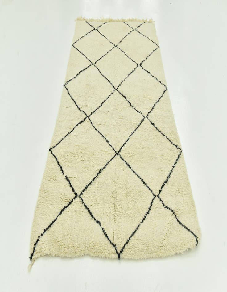 Detail image of  5' 2 x 8' 3  Hand Knotted Moroccan Wool Rug