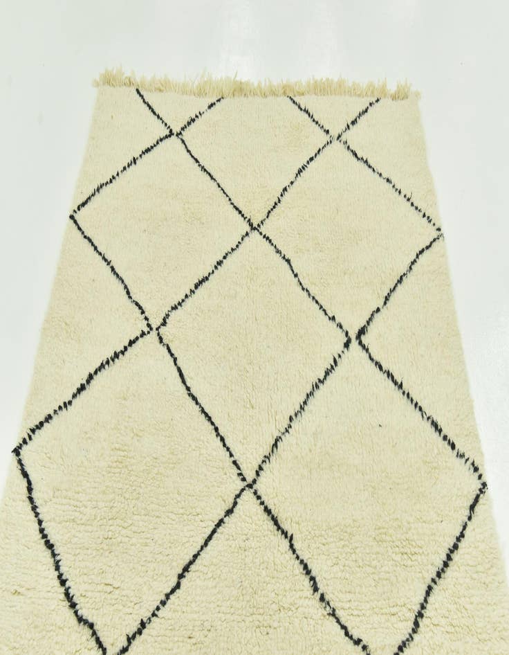 Detail image of  5' 2 x 8' 3  Hand Knotted Moroccan Wool Rug