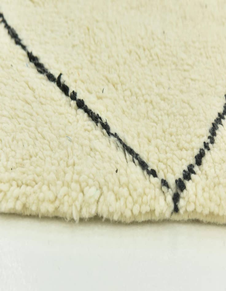 Detail image of  5' 2 x 8' 3  Hand Knotted Moroccan Wool Rug