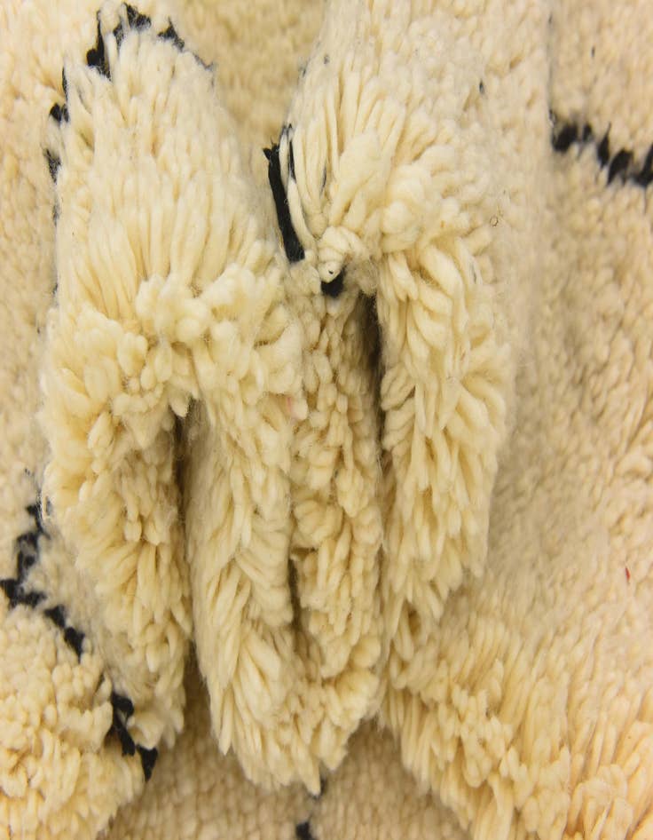 Detail image of  5' 3 x 8' 5  Hand Knotted Moroccan Wool Rug