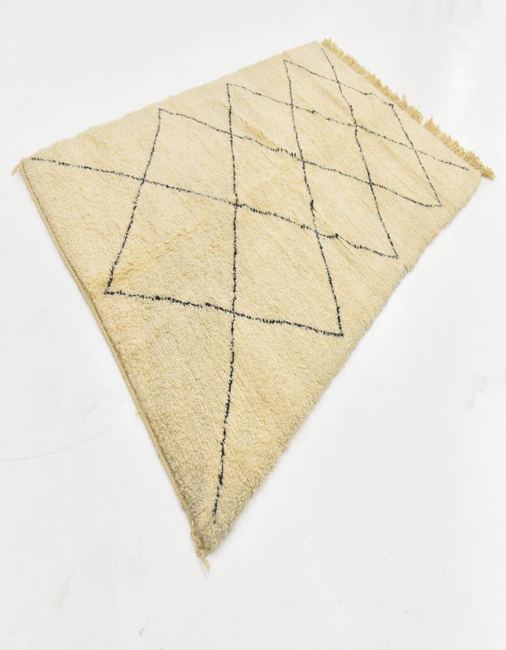 Detail image of  5' 3 x 8' 5  Hand Knotted Moroccan Wool Rug