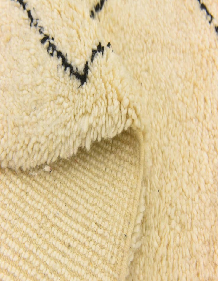 Detail image of  5' 3 x 8' 5  Hand Knotted Moroccan Wool Rug