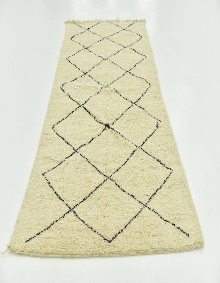 Detail image of  4' 9 x 8' 9  Hand Knotted Moroccan Wool Rug