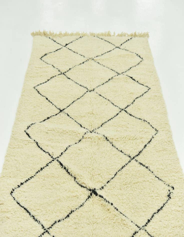 Detail image of  4' 9 x 8' 9  Hand Knotted Moroccan Wool Rug