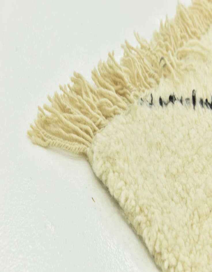 Detail image of  4' 9 x 8' 9  Hand Knotted Moroccan Wool Rug