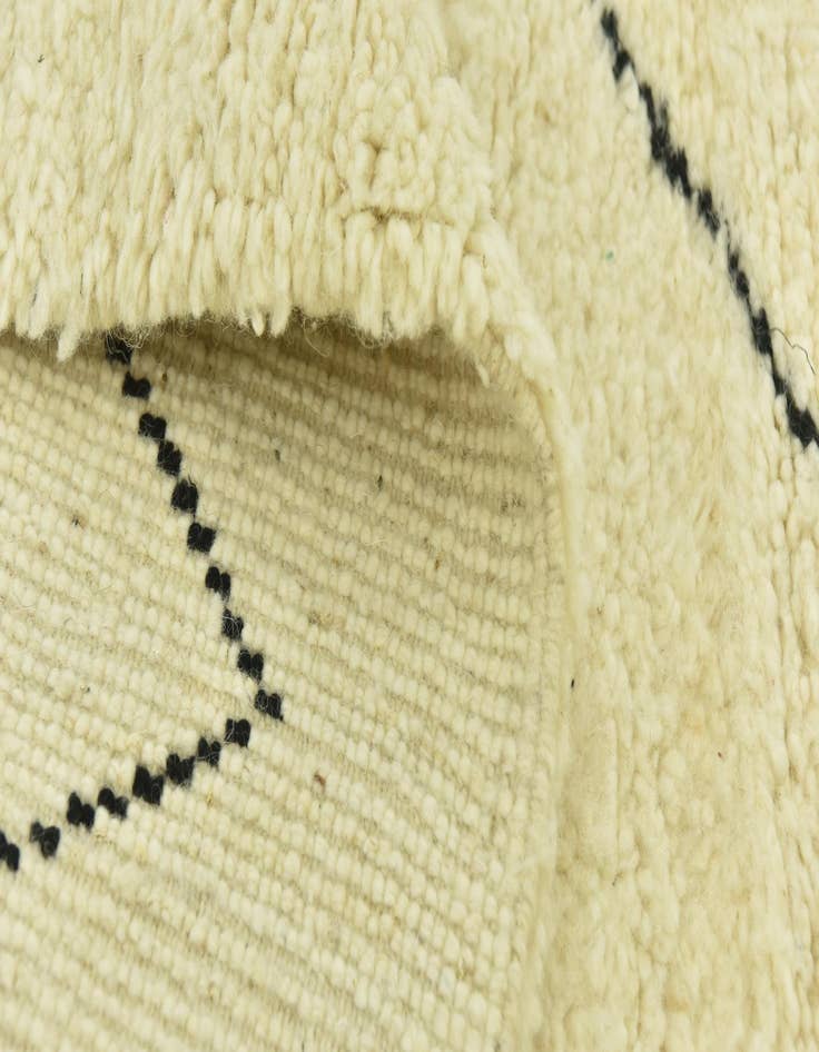 Detail image of  4' 9 x 8' 9  Hand Knotted Moroccan Wool Rug