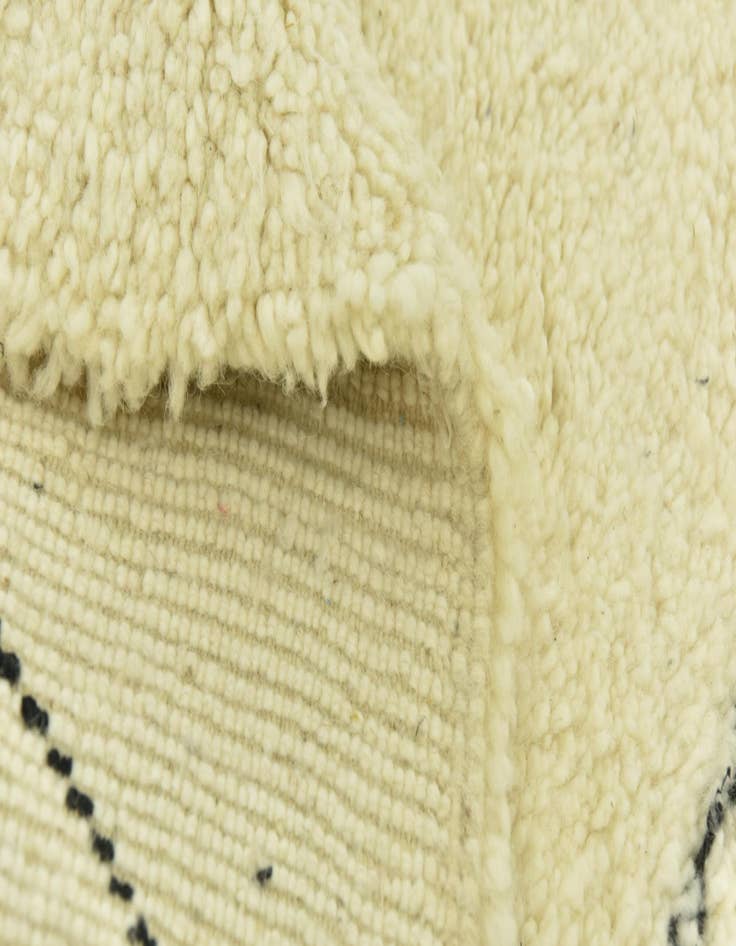 Detail image of  4' 10 x 7' 9  Hand Knotted Moroccan Wool Rug