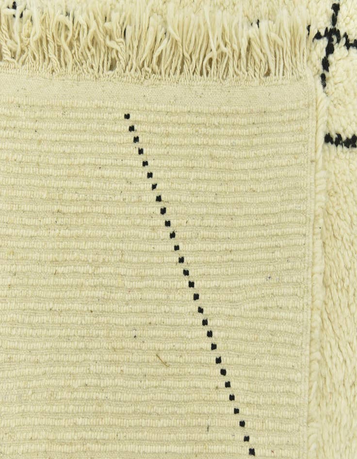 Detail image of  4' 10 x 8'  Hand Knotted Moroccan Wool Rug