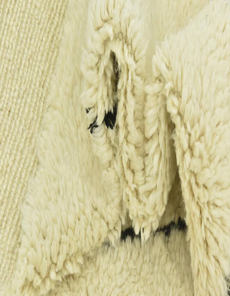 Detail image of  5' 3 x 7' 9  Hand Knotted Moroccan Wool Rug