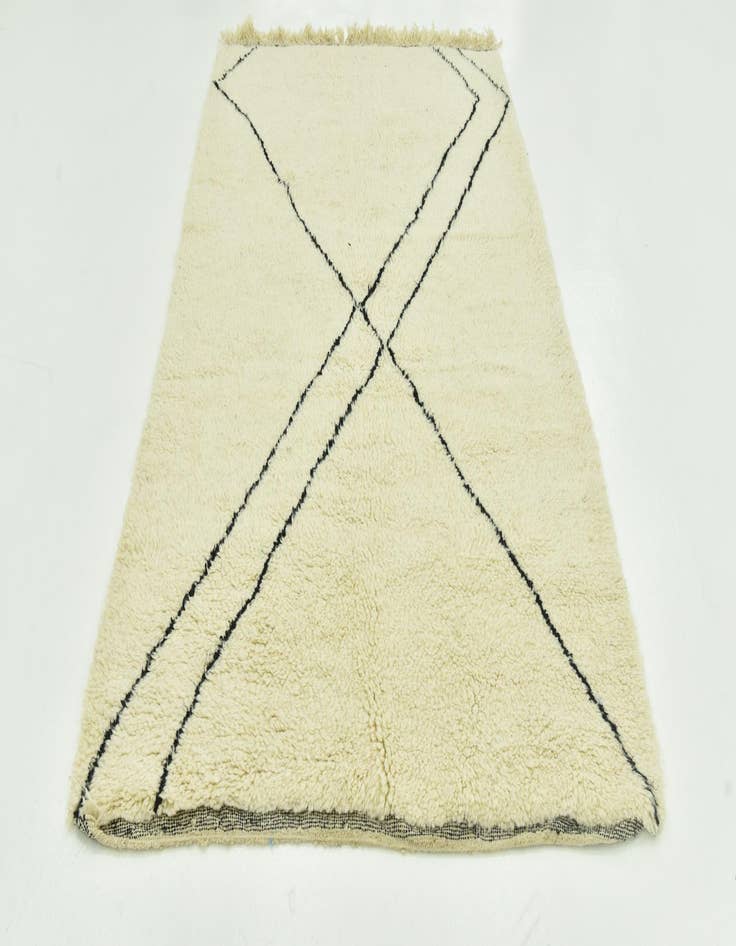 Detail image of  5' 3 x 7' 9  Hand Knotted Moroccan Wool Rug