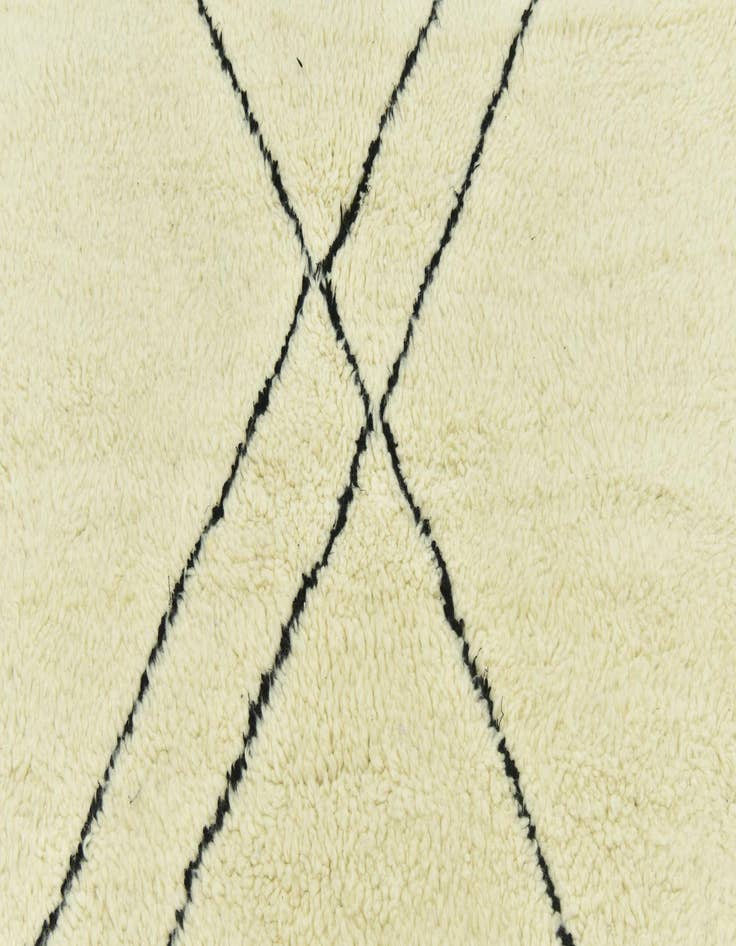 Detail image of  5' 3 x 7' 9  Hand Knotted Moroccan Wool Rug