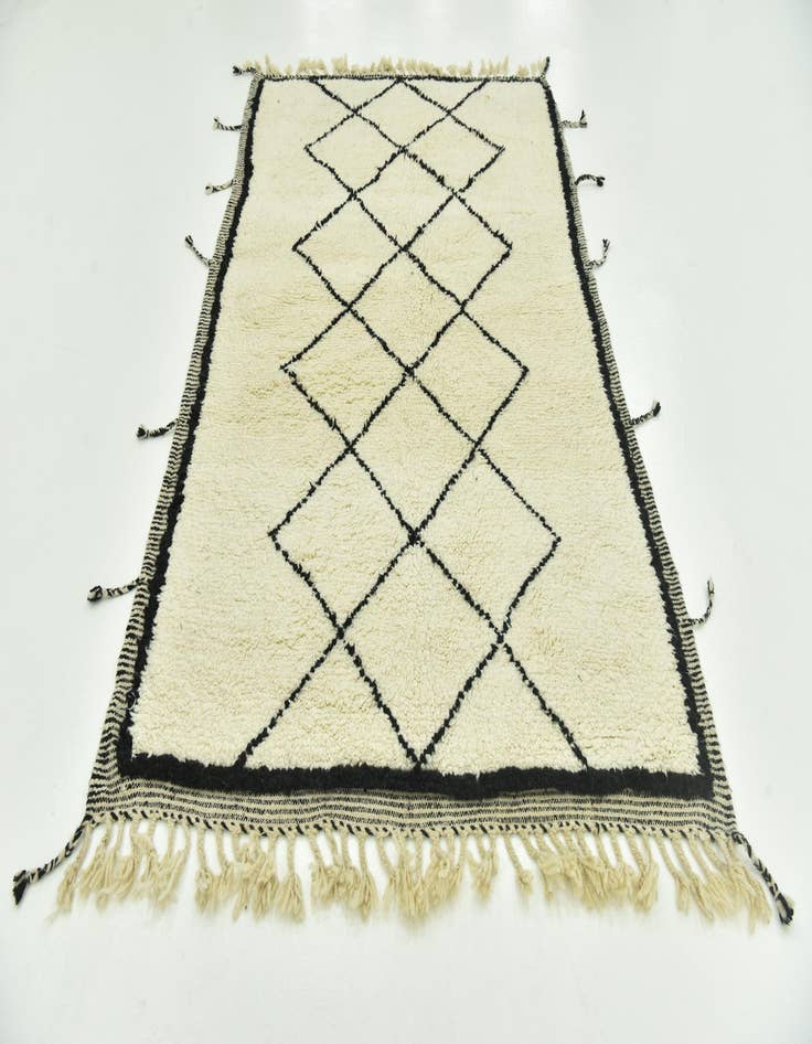 Detail image of  5' 6 x 8' 9  Hand Knotted Moroccan Wool Rug