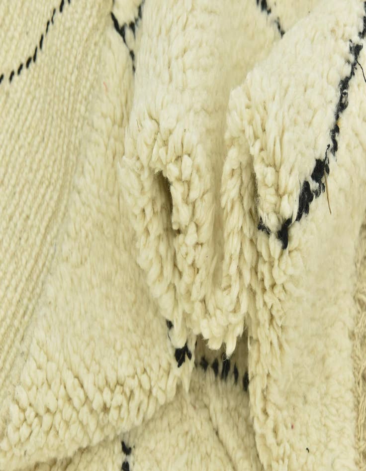 Detail image of  5' 4 x 8'  Hand Knotted Moroccan Wool Rug