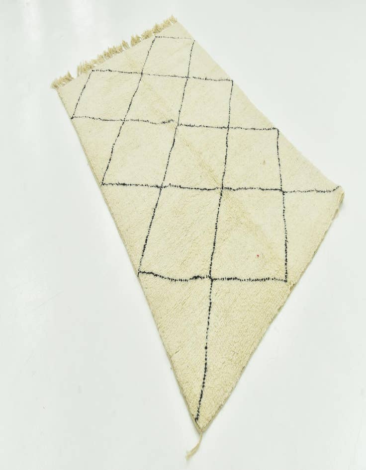 Detail image of  5' 4 x 8'  Hand Knotted Moroccan Wool Rug