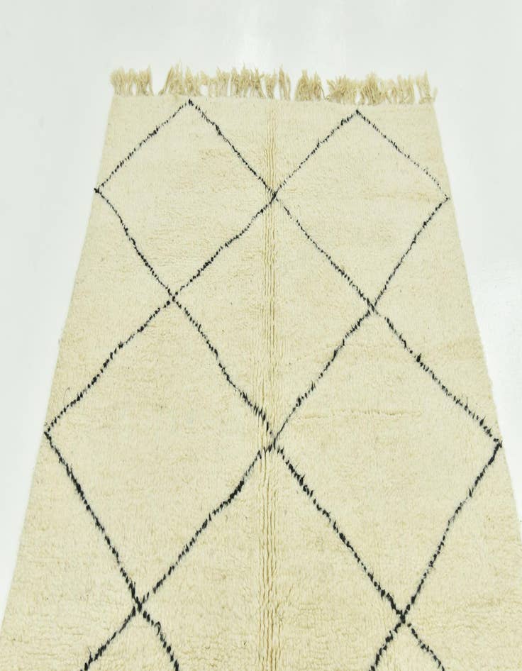 Detail image of  5' 4 x 8'  Hand Knotted Moroccan Wool Rug