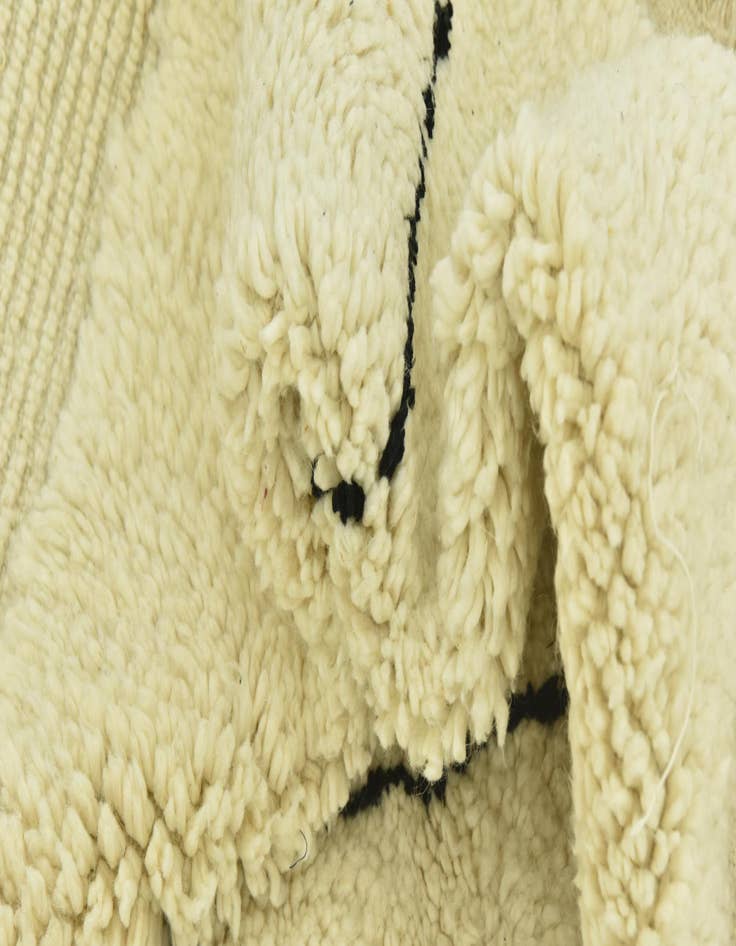 Detail image of  5' 6 x 7' 8  Hand Knotted Moroccan Wool Rug