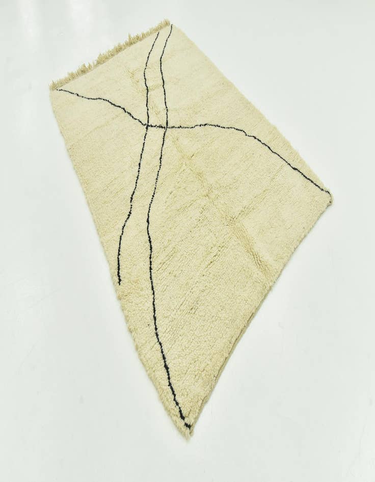 Detail image of  5' 6 x 7' 8  Hand Knotted Moroccan Wool Rug