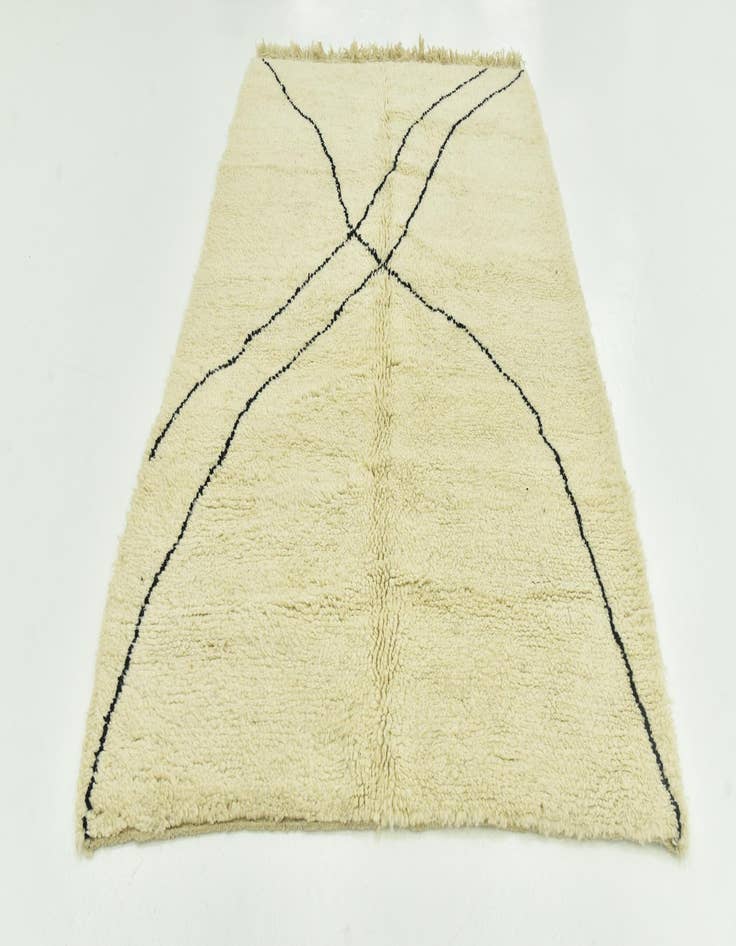 Detail image of  5' 6 x 7' 8  Hand Knotted Moroccan Wool Rug