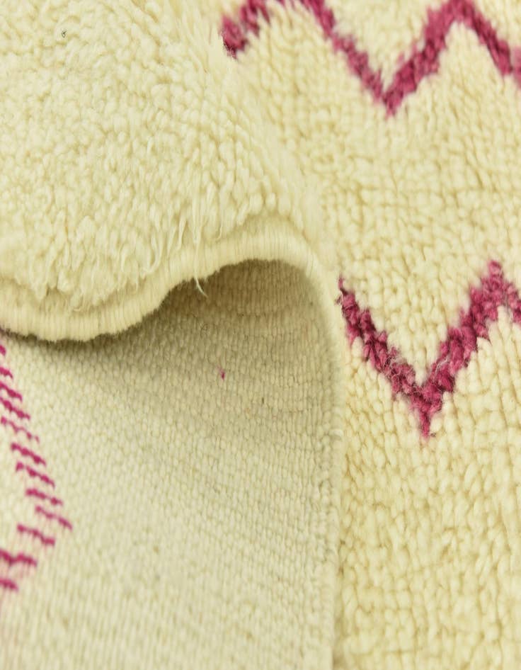 Detail image of  3' 5 x 4' 8  Hand Knotted Moroccan Wool Rug