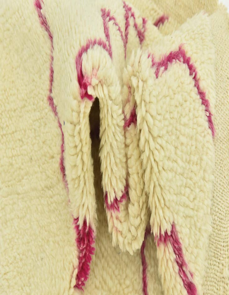 Detail image of  3' 5 x 4' 8  Hand Knotted Moroccan Wool Rug