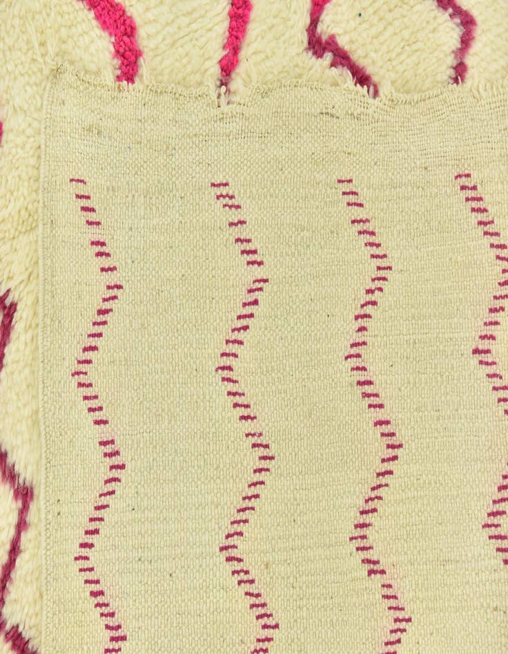 Detail image of  3' 5 x 4' 8  Hand Knotted Moroccan Wool Rug