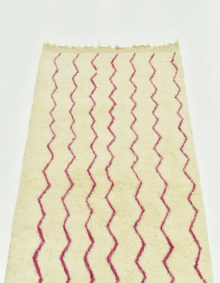 Detail image of  3' 5 x 4' 8  Hand Knotted Moroccan Wool Rug