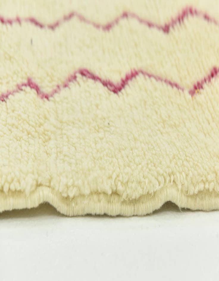 Detail image of  3' 5 x 4' 8  Hand Knotted Moroccan Wool Rug