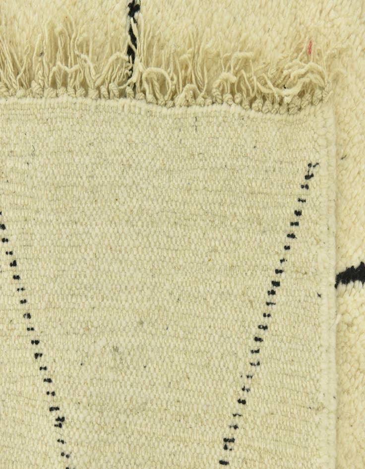 Detail image of  3' 5 x 4' 9  Hand Knotted Moroccan Wool Rug