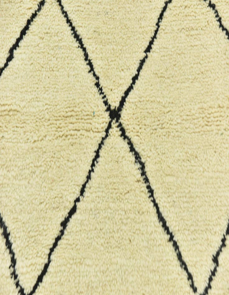 Detail image of  3' 5 x 4' 9  Hand Knotted Moroccan Wool Rug