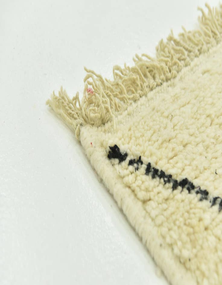 Detail image of  3' 5 x 4' 9  Hand Knotted Moroccan Wool Rug