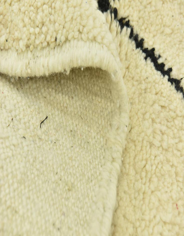 Detail image of  3' 5 x 4' 9  Hand Knotted Moroccan Wool Rug