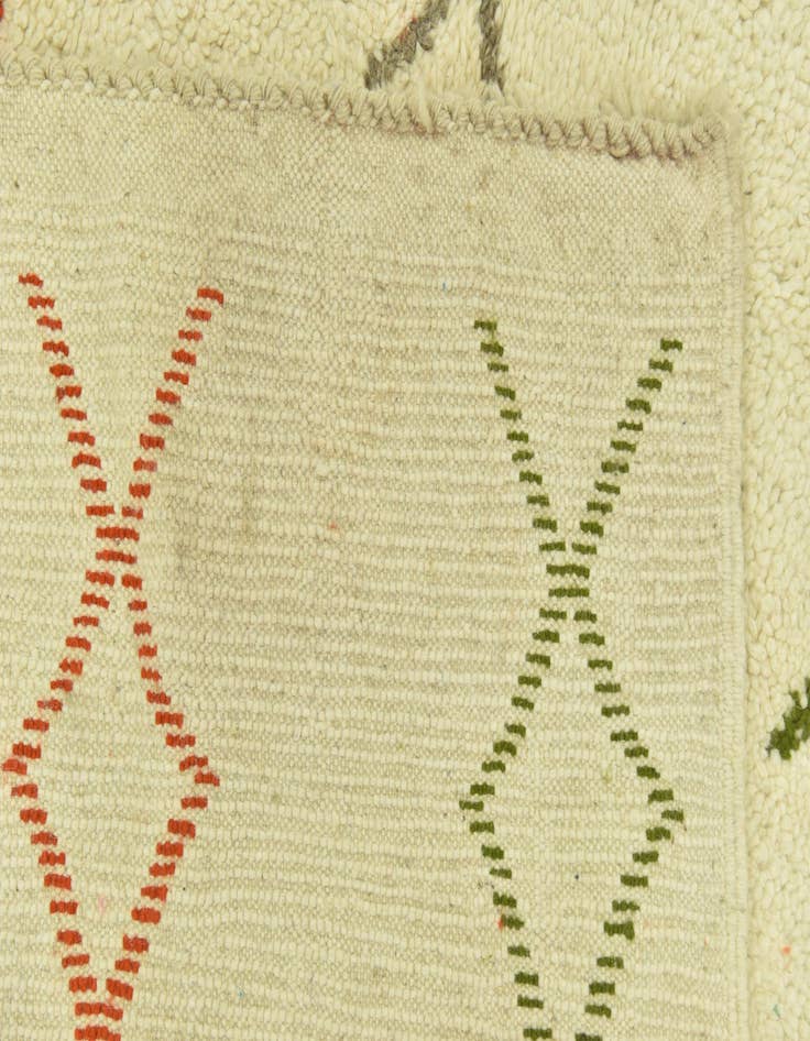 Detail image of  3' 4 x 5'  Hand Knotted Moroccan Wool Rug