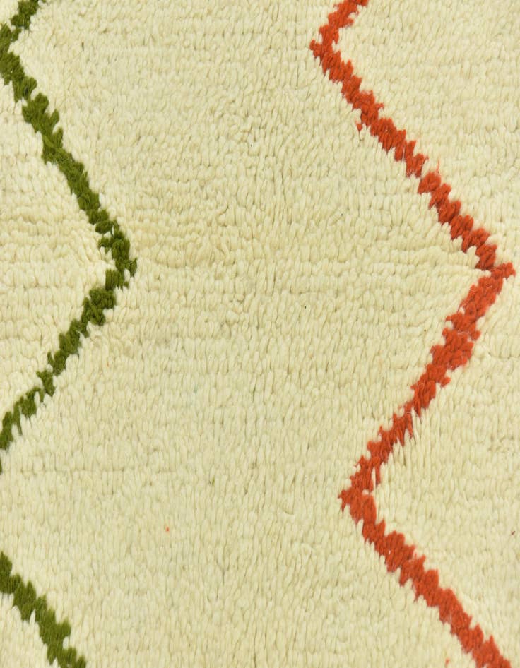 Detail image of  3' 4 x 5'  Hand Knotted Moroccan Wool Rug