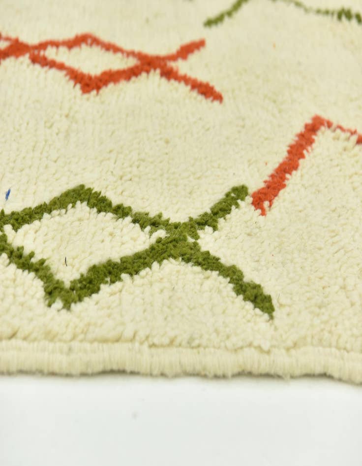 Detail image of  3' 4 x 5'  Hand Knotted Moroccan Wool Rug