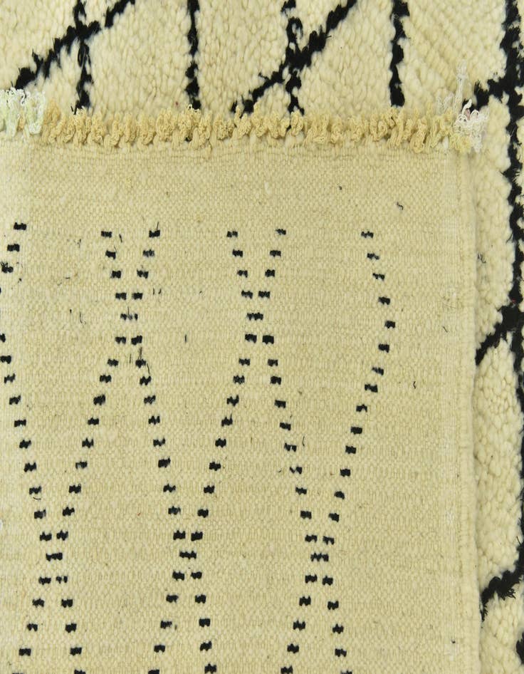 Detail image of  3' 4 x 5'  Hand Knotted Moroccan Wool Rug