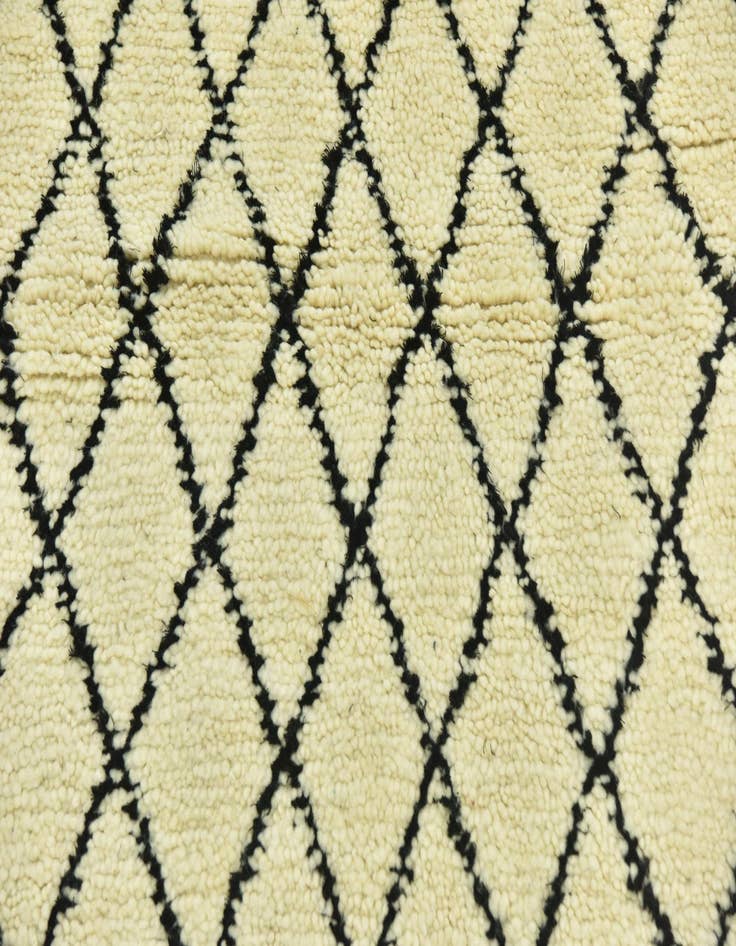 Detail image of  3' 4 x 5'  Hand Knotted Moroccan Wool Rug
