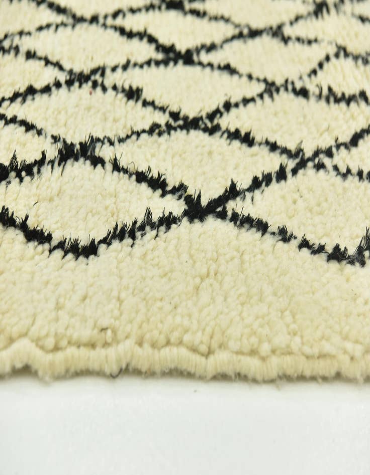 Detail image of  3' 4 x 5'  Hand Knotted Moroccan Wool Rug