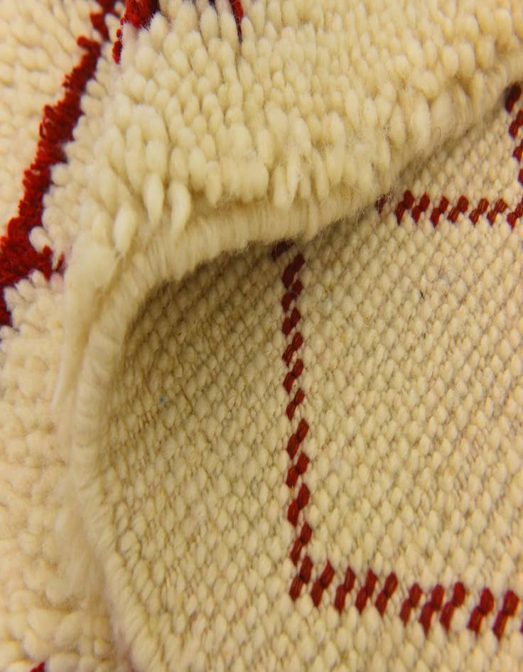 Detail image of  3' 6 x 5'  Hand Knotted Moroccan Wool Rug