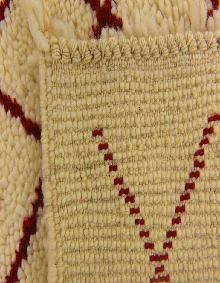 Detail image of  3' 6 x 5'  Hand Knotted Moroccan Wool Rug