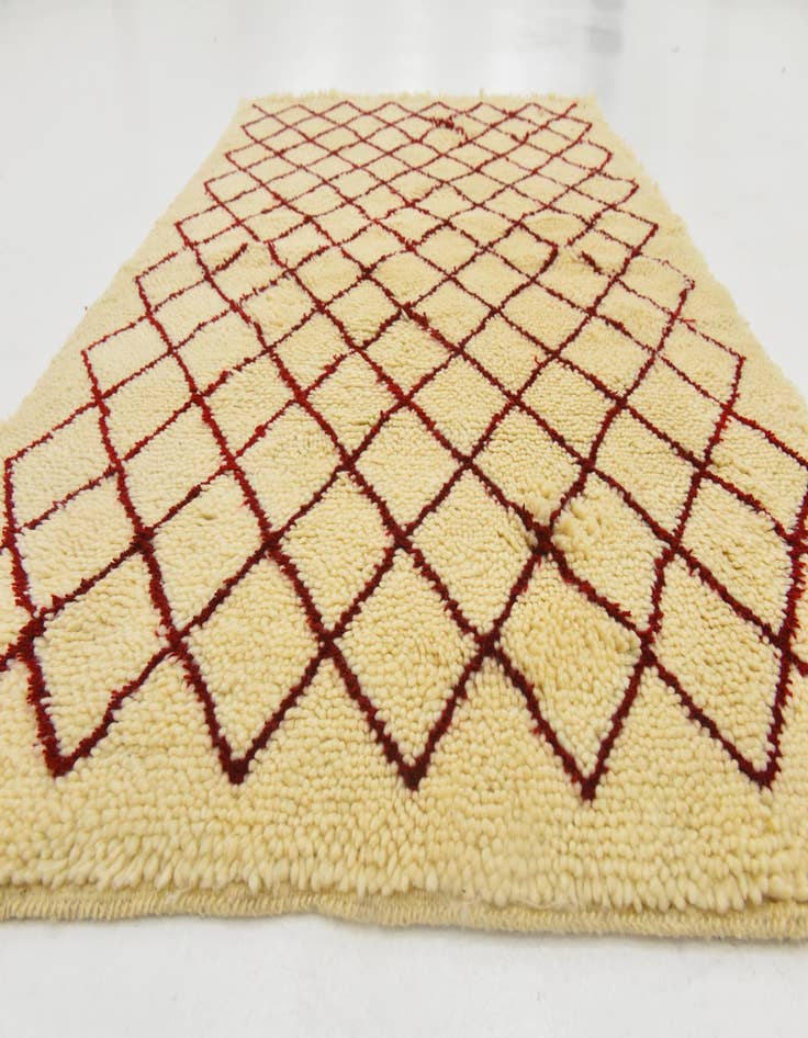 Detail image of  3' 6 x 5'  Hand Knotted Moroccan Wool Rug