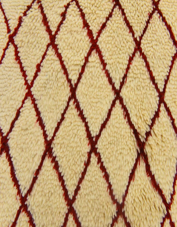 Detail image of  3' 6 x 5'  Hand Knotted Moroccan Wool Rug
