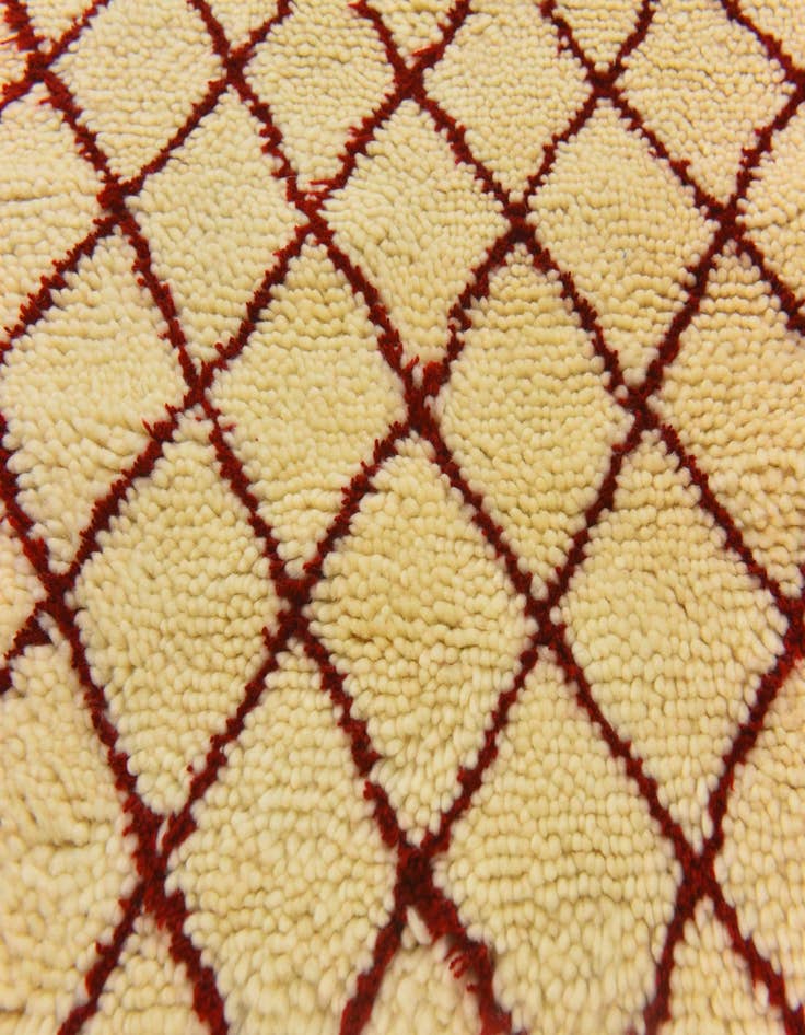 Detail image of  3' 6 x 5'  Hand Knotted Moroccan Wool Rug