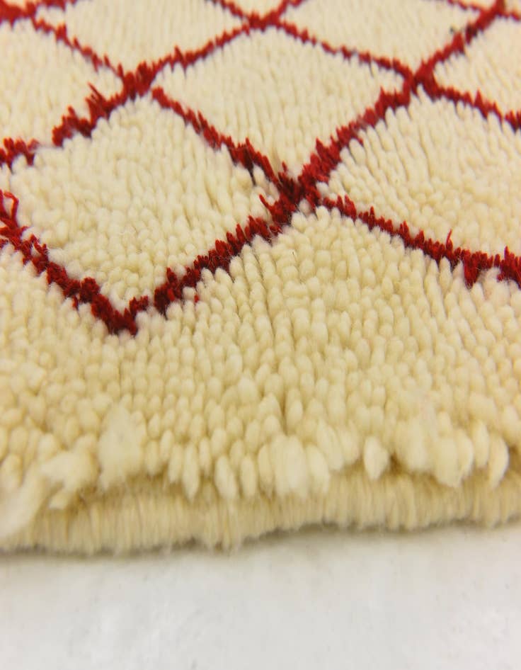 Detail image of  3' 6 x 5'  Hand Knotted Moroccan Wool Rug