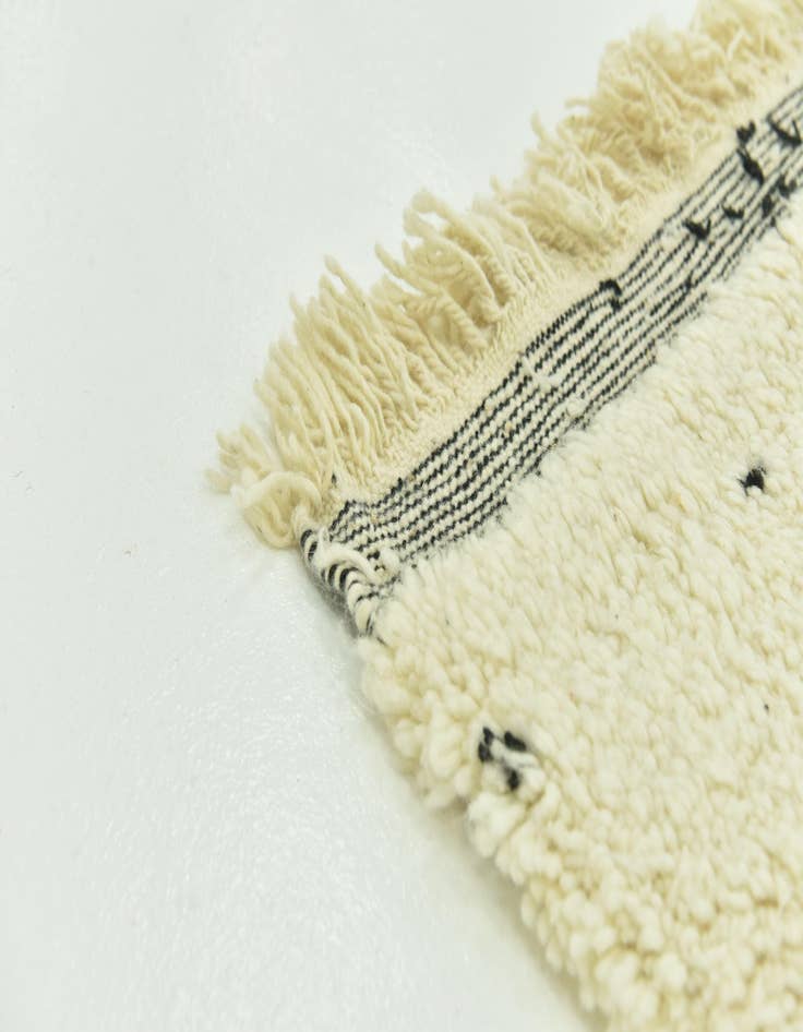 Detail image of  6' 7 x 10' 2  Hand Knotted Moroccan Wool Rug