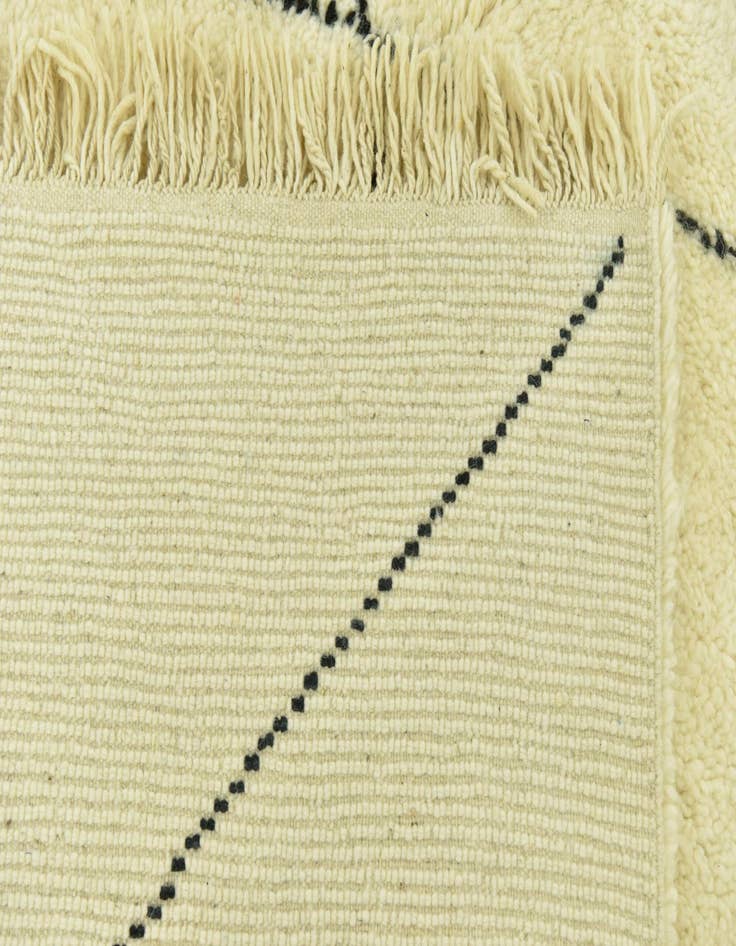 Detail image of  6' 6 x 9' 10  Hand Knotted Moroccan Wool Rug